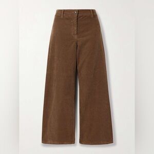 NILI LOTAN brown Megan cotton-blend corduroy wide-leg pants